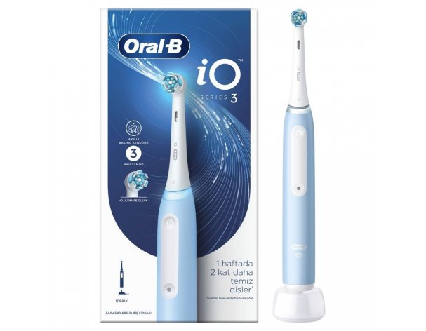 Electric toothbrush Oral-B iO 3 Ice Blue + 4 nozzles Ultimate Clean