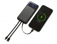Gift set Lettertone Tesla with an A5 notepad, pen, and 10,000 mAh power bank, black