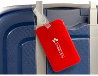 Бирка для багажа Routemark Happy Ways, красная