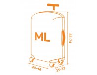 Suitcase cover Routemark Chrome in black M/L (SP240)