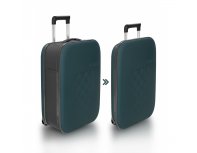 Suitcase folding Rollink Vega II, 55x40x20 cm, 2 wheels, blue-green (105-21-330-380-100)