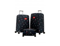 Чехол для чемодана Routemark Коты и порядок в черном M/L (SP500)