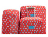 Cover for a suitcase Routemark Rhombus in red S (SP310)