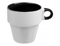Set of 4 mugs Molti Inset with stand black RA-138068
