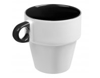 Set of 4 mugs Molti Inset with stand black RA-138068
