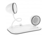 Wireless charging speaker lamp Molti Flashback, White