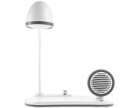 Wireless charging speaker lamp Molti Flashback, White