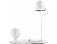Wireless charging speaker lamp Molti Flashback, White