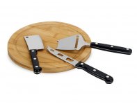 Cheese set with utensils Fabrizio, black RA-282953