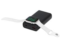 Аккумулятор внешний беспроводной 2-в-1 Qjet функцией зарядки Apple Watch, QC/PD AtomIQ, 10000 мАч, черный (595847)