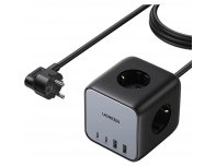 Устройство зарядное Ugreen CD268 DigiNest Cube Charging Station серый (2xUSB/2xUSB-A)
