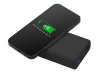 Аккумулятор внешний беспроводной 2-в-1 Qjet функцией зарядки Apple Watch, QC/PD AtomIQ, 10000 мАч, черный (595847)