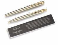 Набор подарочный Parker: ручка IM brushed metal GT роллер + шариковая