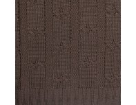 Плед Teplo Trenza, коричневый (какао)
