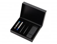 Gift pen set Lettertone Dumas: a ballpoint pen and a rollerball, 4 refillable ink cartridges (2 ballpoint, 2 rollerball), and a case (180937).