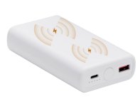 Аккумулятор внешний беспроводной 2-в-1 Qjet с функцией зарядки Apple Watch, QC/PD AtomIQ, 10000 мАч, белый (595846)