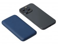 Набор из внешнего акуумулятора и универсального кабеля Evolt Reserve LED, 10000mAh, темно-синий