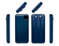 Battery external with built-in cables Evolt Frame, 10000mAh, dark blue (590170.72)