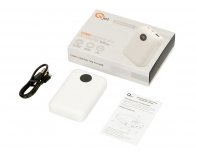 Аккумулятор внешний с быстрой зарядкой Qjet QC/PD CosmIQ, 10000 мАч, белый (696816)
