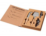 Set gift wine and cheese Avenue Reze4-piece, natural (11301100)