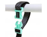 Adjustable dog leash Doog Pongo, black with white spots, 130-160/2.5 cm (LEADN3-L)