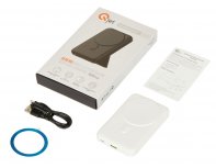 Аккумулятор внешний беспроводной Qjet GenerIQ, 10000 мАч, белый (696836)
