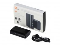 External battery with fast charging Qjet QC/PD Qwik, 10,000 mAh, Black (590972)