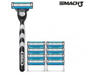 Станок бритвенный Gillette Mach3 + 8 сменных кассет Mach3