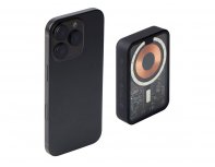 External wireless magnetic battery Qjet MagnifIQ with QC\PD, 10000 mAh, 15W, black (597127)