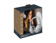 Headphones wireless over‑ear Deppa Stereo Ultra ANC, silver (1-44303)