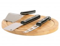 Cheese set with utensils Fabrizio, black RA-282953