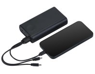 Аккумулятор внешний беспроводной 2-в-1 Qjet функцией зарядки Apple Watch, QC/PD AtomIQ, 10000 мАч, черный (595847)