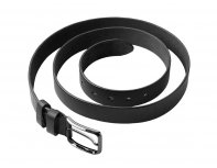 Gift set Long River: passport cover, belt, black (660147N)