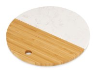 Cutting board of bamboo and marble Eat&Bite Julia, natural, white, marble (827318)
