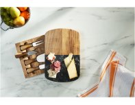 Cheese set Eat&Bite Date in a gift box made of acacia and marble (natural) RA-276424