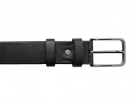 Gift set Long River: passport cover, belt, black (660147N)