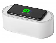 Ночник с беспроводной зарядкой и RGB подсветкой Evolt Miracle, 15 Вт, белый (401305)