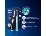 Electric toothbrush Oral-B Pro Series 1 Duo/D305.523.3H black + turquoise