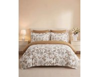 Bedding set Arya Exclusive Cherish Euro, double white, light brown 8680943246981