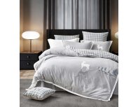 Bedding set Arya Nature Euro, double light grey 8680943262639