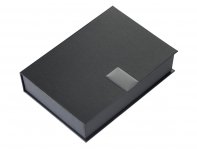 Gift set Lettertone Goethe with A5 notepad, 2 pens and a cardholder, black