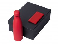 Gift set Color It with thermal bottle and power bank C1, 5000 mAh, red (210124.04)