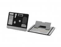Clipboard Pro Folding Laptop Stand and Accessory Organizer Brand Charger, Gray (833121)