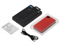 Аккумулятор внешний с дисплеем Evolt Mild, 10 000 mAh, красный (591231)