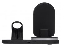 Станция зарядная складная с беспроводной зарядкой Evolt Flashport, 15 Вт, черный (591076)