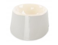 Миска для плоскомордых пород собак и кошек Scruffs Icon Flat Faced, светло-серая 18х15х10,5см, 280мл
