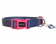 Collar for dogs Doog Marley, 23-34 cm, blue speckled, S