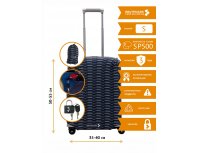 Чехол для чемодана Routemark Chrome in black S (SP500)