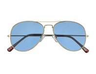 Sunglasses Zippo, unisex, copper frames, blue lenses, gold (OB36-21)