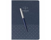 Ручка перьевая Parker Jotter Royal Blue CT, Mblue и ежедневник недатированный, синий (PRPS2030950)